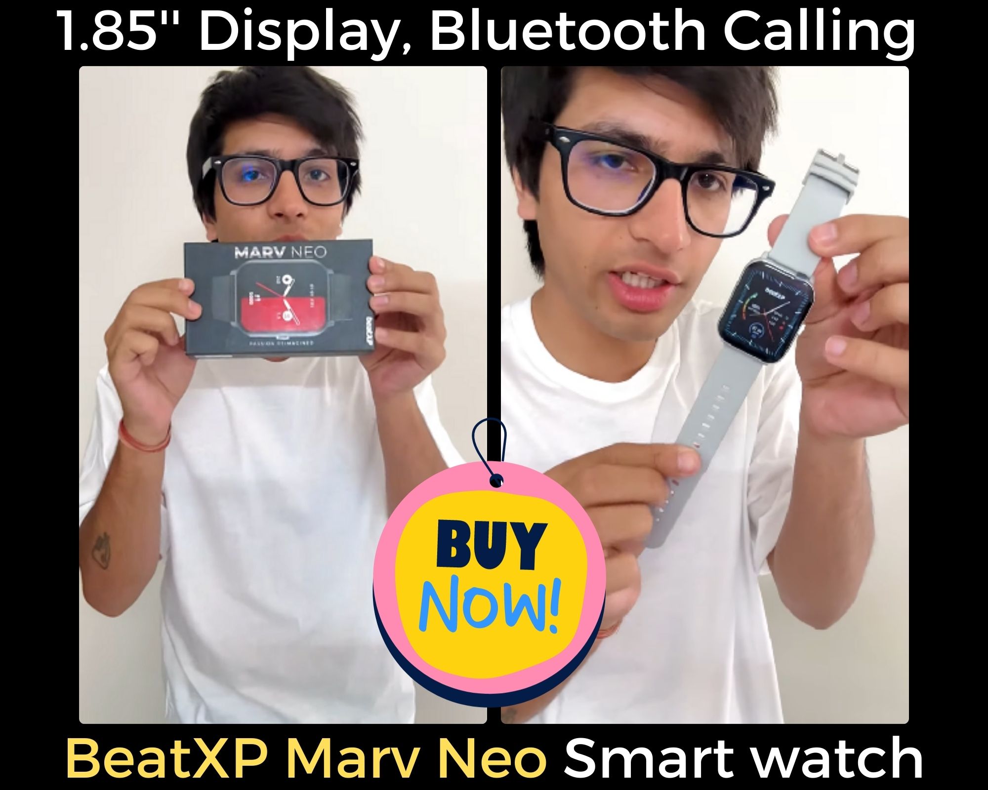 beatXP Marv Neo 1.85'' Display, Bluetooth Calling Smart Watch
