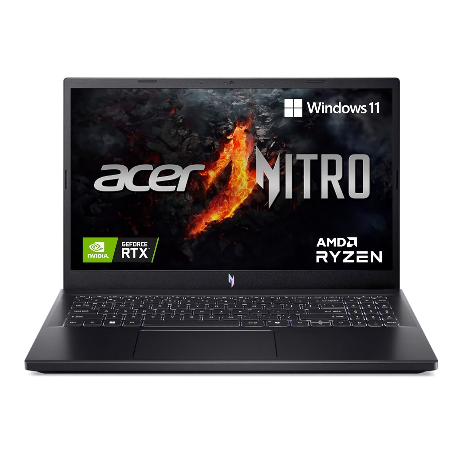 acer Nitro V 15, AMD Ryzen 5 6600H Hexa-core Processor,NVIDIA GeForce RTX 4050-6GB GDDR6,16 GB, 512 GB, Full HD IPS, 15.6/39.62 cm, 165 Hz, Win 11 Home,Obsidian Black, 2.1 kg, ANV15-41,Gaming Laptop