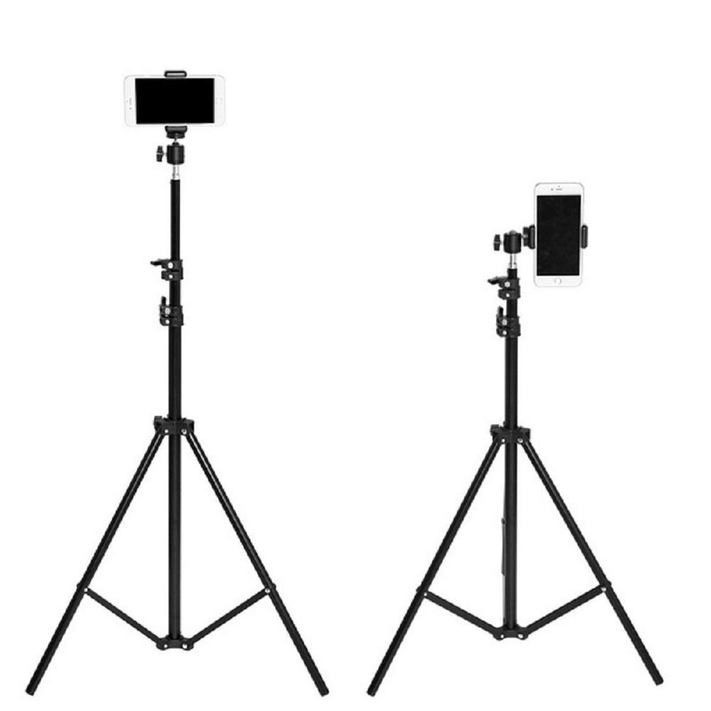 Tripod Stand Lightweight & Portable Portable 7 Feet (84 Inch) Long With Adjustable Mobile Clip Holder For All Mobiles & Cameras Stand For Youtube, Facebook And Instagram