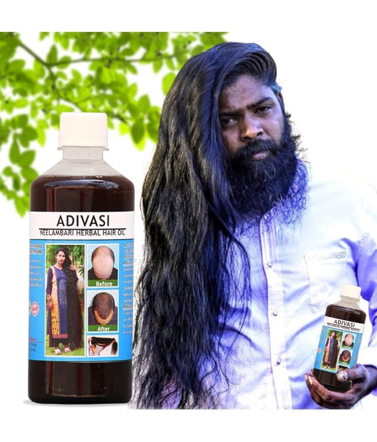 Neelambari Ayurvedic Hair Care Adivasi Neelambari Herbal Hair Oil.Made By Pure Adivasi Ayurvedic Herbs