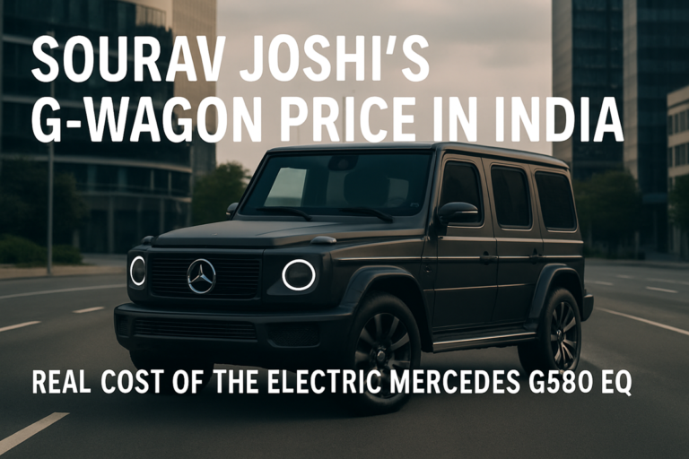 Sourav Joshi’s G-Wagon Price in India: How Much Did His Dream Car Really Cost?