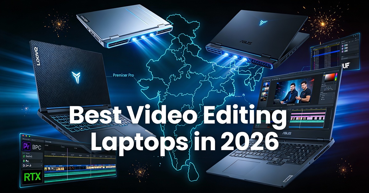 best video editing laptops in India 2026, laptop for video editing India 2026
