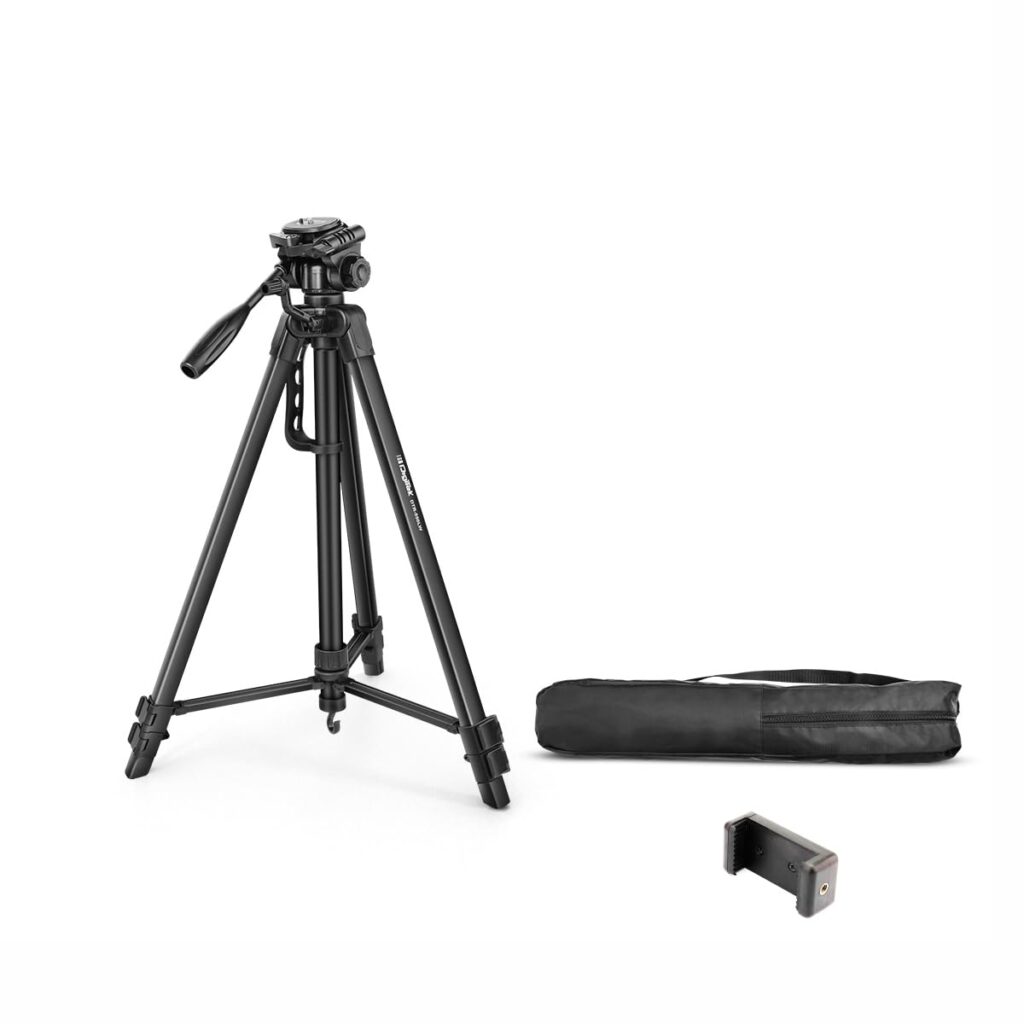 Digitek DTR 550 LW 67 inch foldable tripod stand with carry bag and phone holder for DSLR and mobile